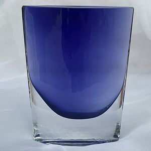 Vintage Blue Glass Vase